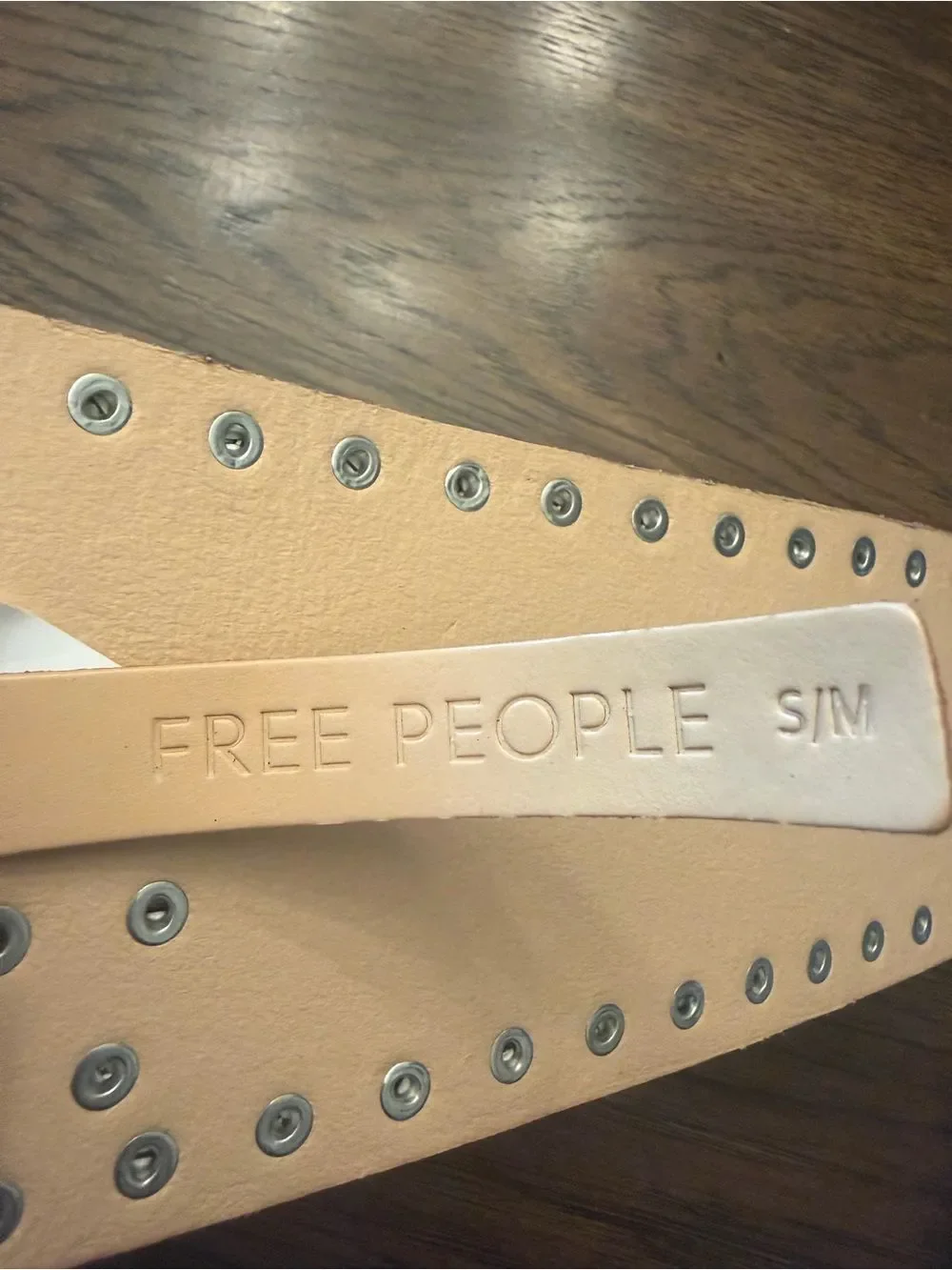 Free People beige leather